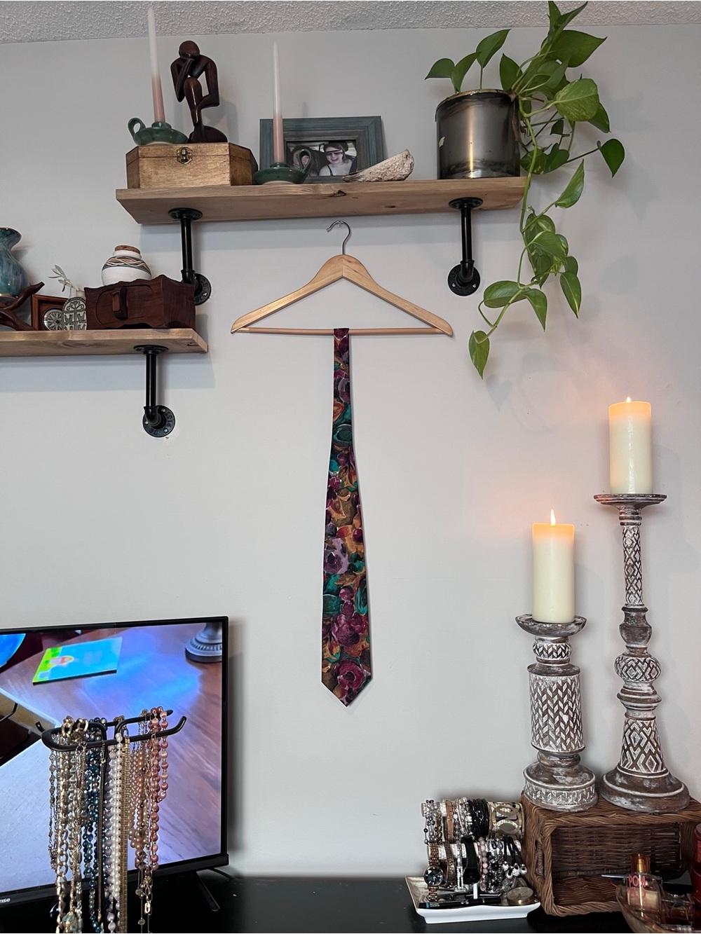 Vintage Domenico Franco Como Floral Men's Tie